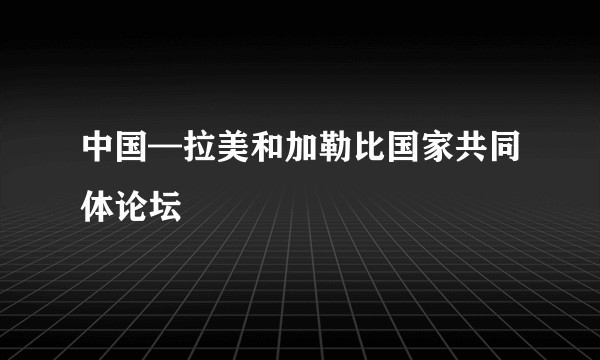 中国—拉美和加勒比国家共同体论坛