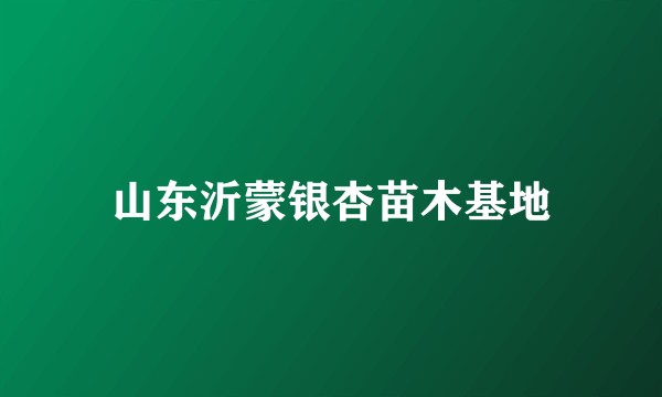山东沂蒙银杏苗木基地