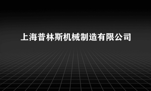 上海普林斯机械制造有限公司