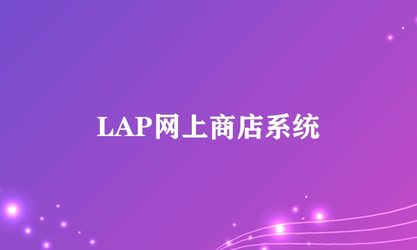 LAP网上商店系统