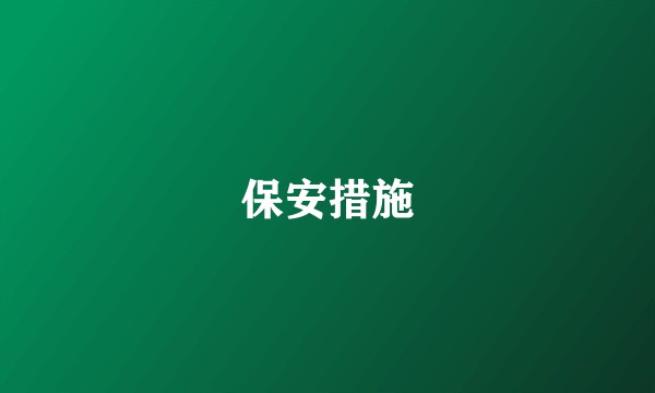 保安措施