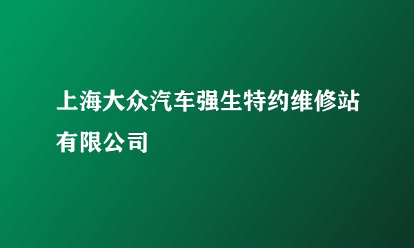 上海大众汽车强生特约维修站有限公司