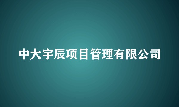 中大宇辰项目管理有限公司