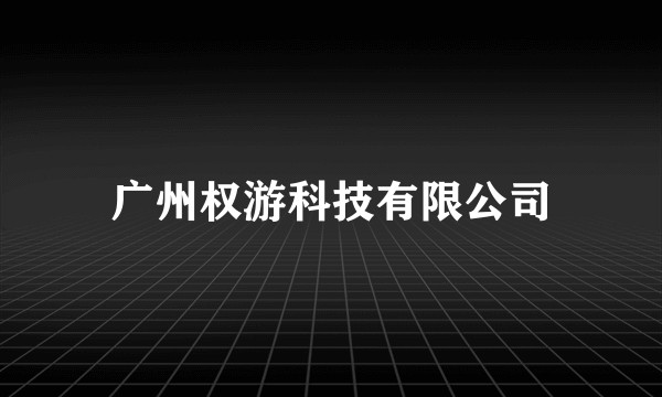 广州权游科技有限公司