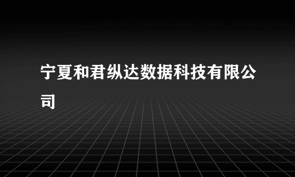 宁夏和君纵达数据科技有限公司