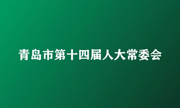 青岛市第十四届人大常委会