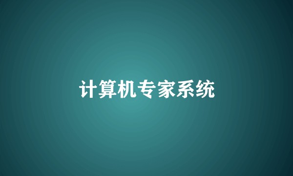 计算机专家系统