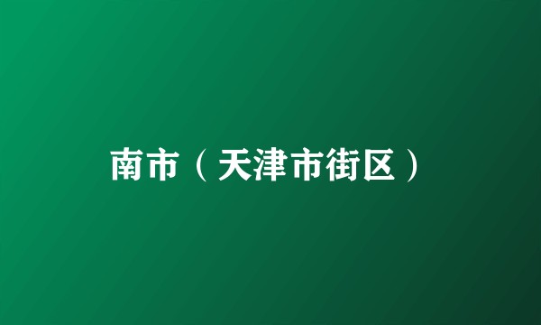 南市（天津市街区）