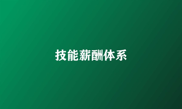 技能薪酬体系