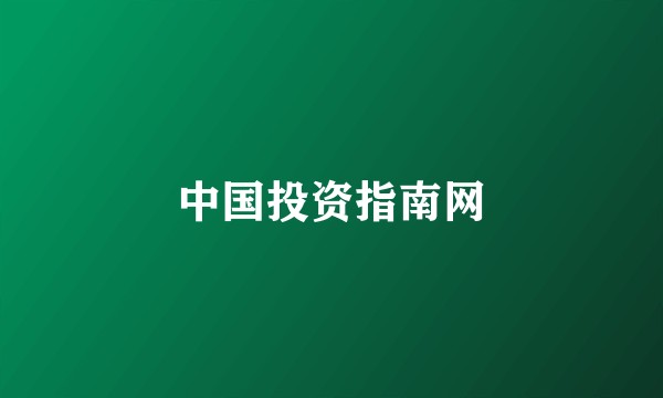 中国投资指南网