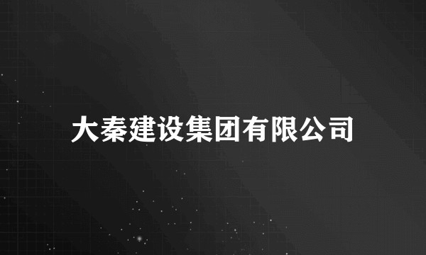 大秦建设集团有限公司