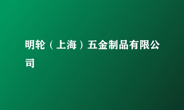 明轮（上海）五金制品有限公司