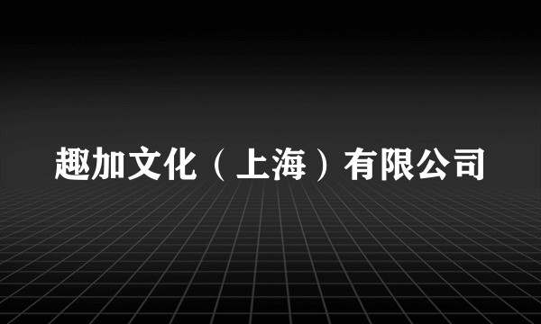 趣加文化（上海）有限公司