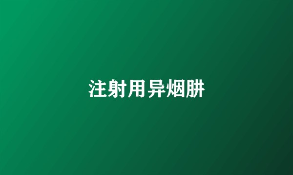 注射用异烟肼