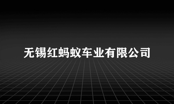 无锡红蚂蚁车业有限公司
