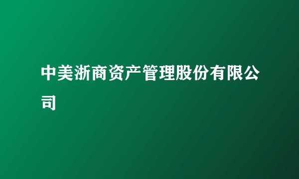 中美浙商资产管理股份有限公司