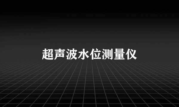 超声波水位测量仪