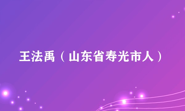 王法禹（山东省寿光市人）