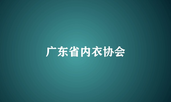 广东省内衣协会