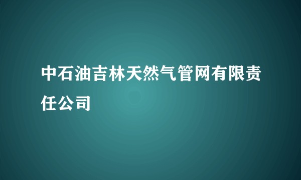 中石油吉林天然气管网有限责任公司