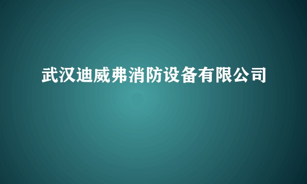 武汉迪威弗消防设备有限公司