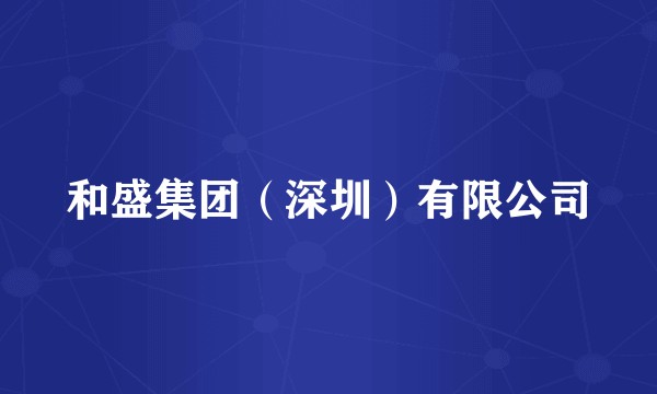 和盛集团（深圳）有限公司