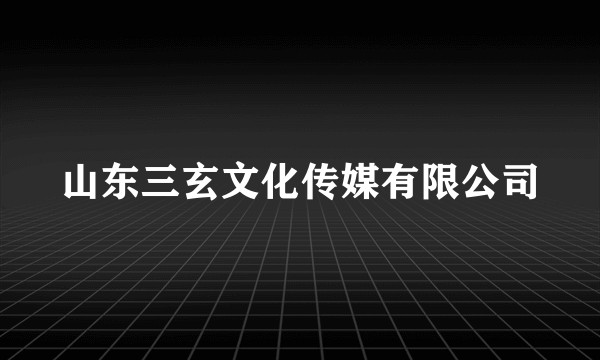 山东三玄文化传媒有限公司