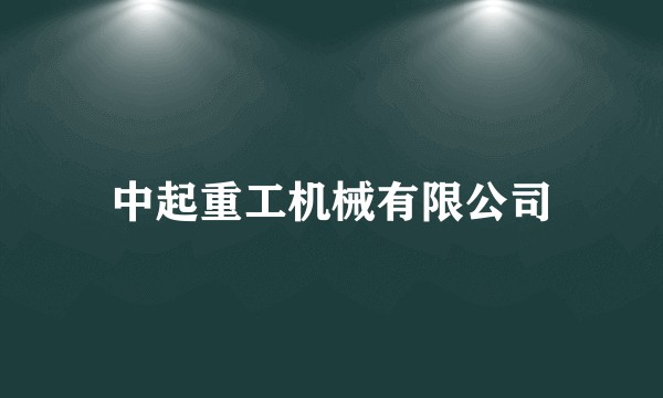 中起重工机械有限公司