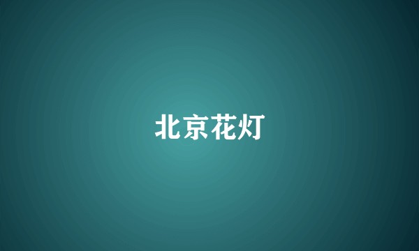 北京花灯