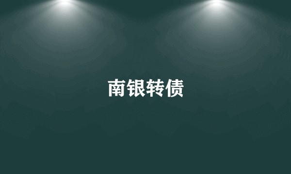 南银转债