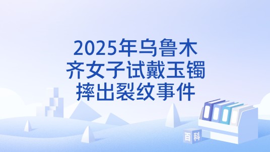 2025年乌鲁木齐女子试戴玉镯摔出裂纹事件