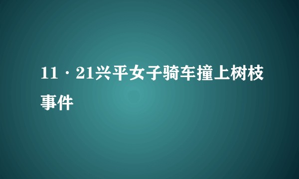11·21兴平女子骑车撞上树枝事件