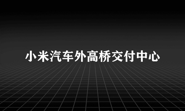 小米汽车外高桥交付中心