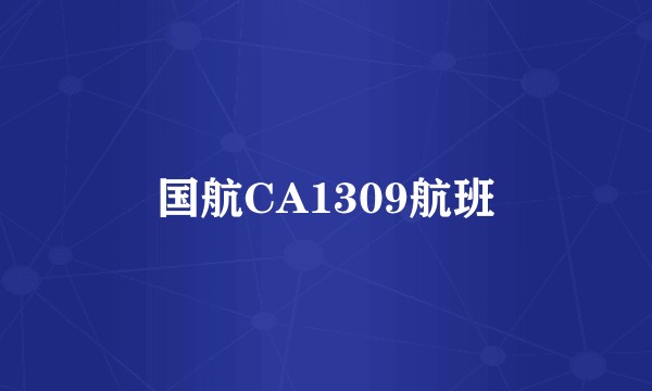 国航CA1309航班
