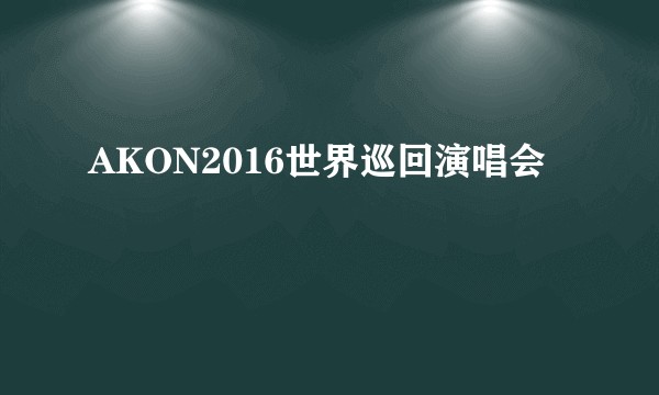 AKON2016世界巡回演唱会