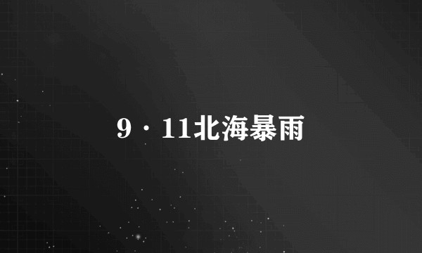 9·11北海暴雨