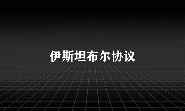 伊斯坦布尔协议