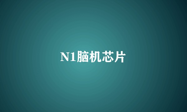 N1脑机芯片