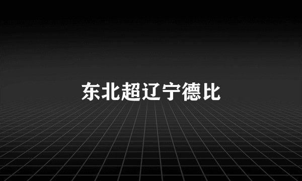 东北超辽宁德比