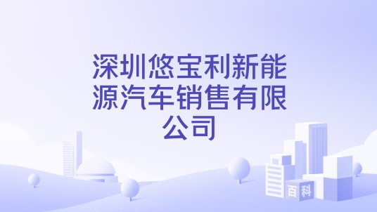 深圳悠宝利新能源汽车销售有限公司