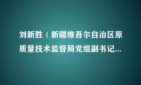 刘新胜（新疆维吾尔自治区原质量技术监督局党组副书记、局长）