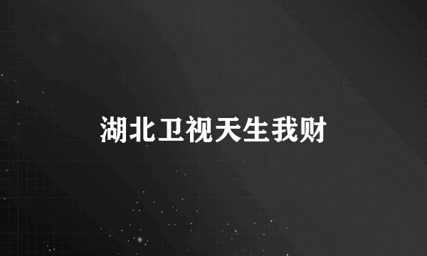 湖北卫视天生我财