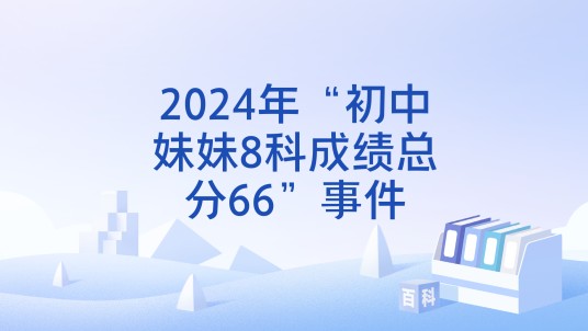 2024年“初中妹妹8科成绩总分66”事件