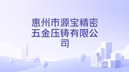 惠州市源宝精密五金压铸有限公司
