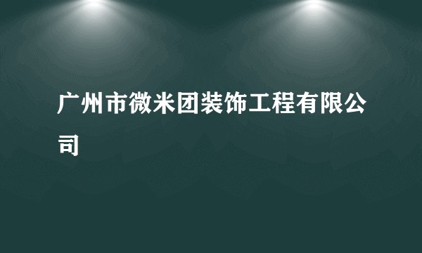 广州市微米团装饰工程有限公司