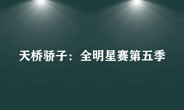 天桥骄子：全明星赛第五季
