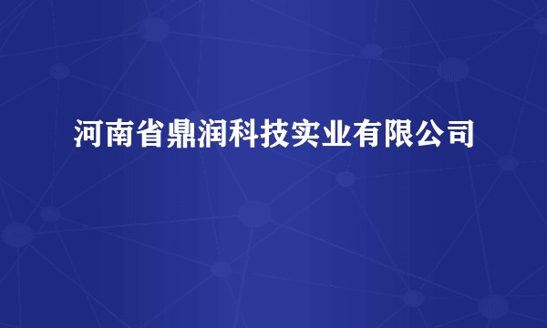 河南省鼎润科技实业有限公司