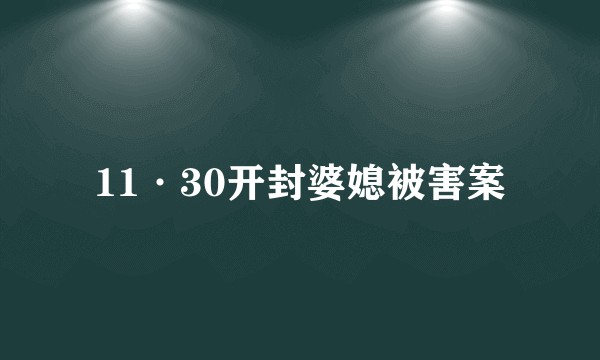 11·30开封婆媳被害案