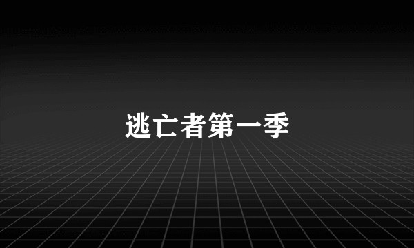 逃亡者第一季