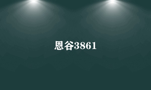 恩谷3861